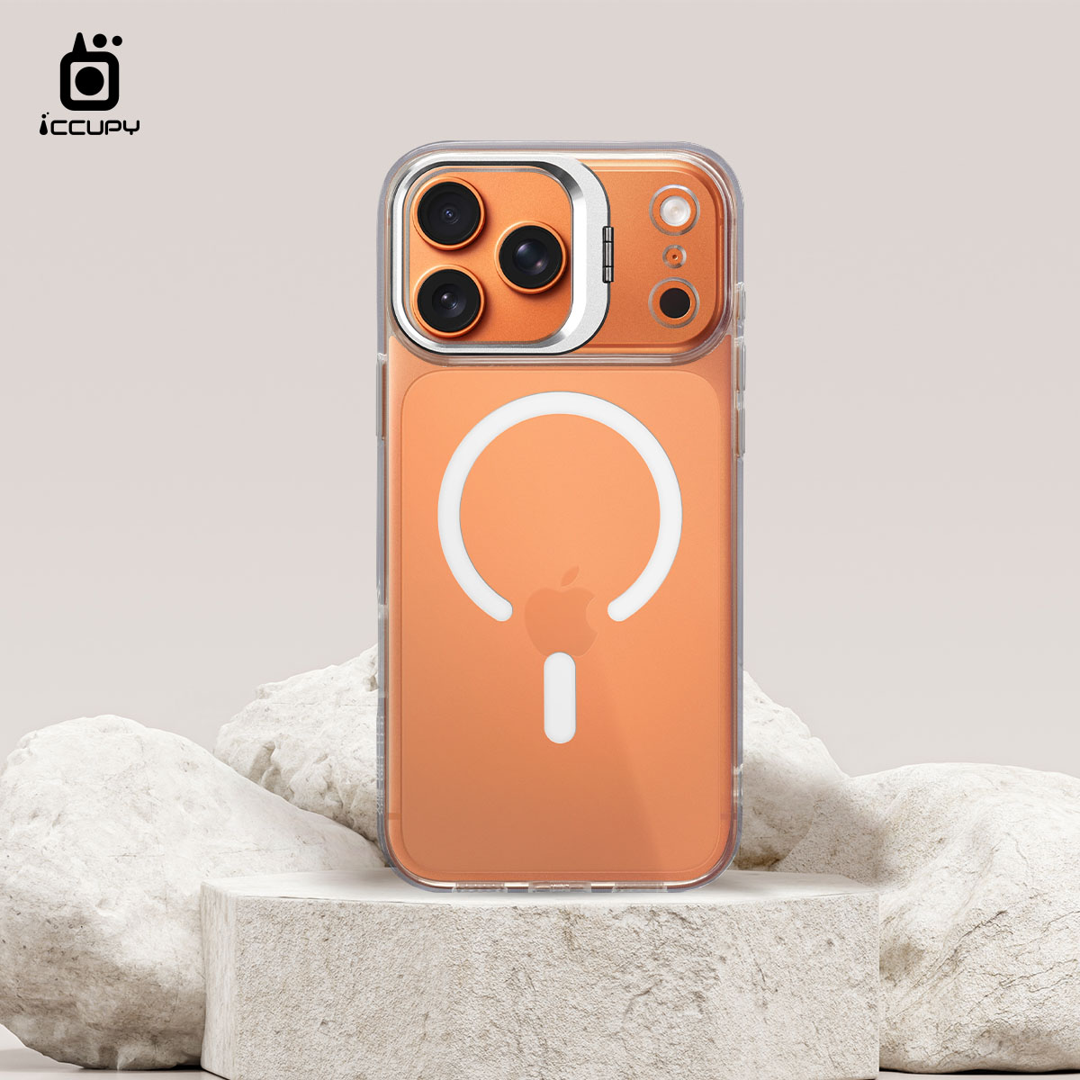 【iCCUPY黑占盾】防摔立架手機殼(透明) For Apple iPhone 17 Pro Max 6.9吋